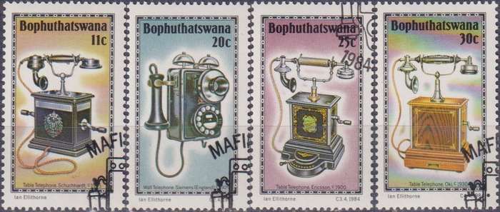 Stamps Bophuthatswana 1984 History of the Telephone