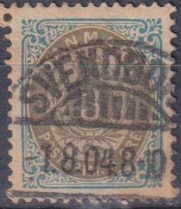 Stamp Denmark 1875 Royal Emblem - Value in "ØRE"