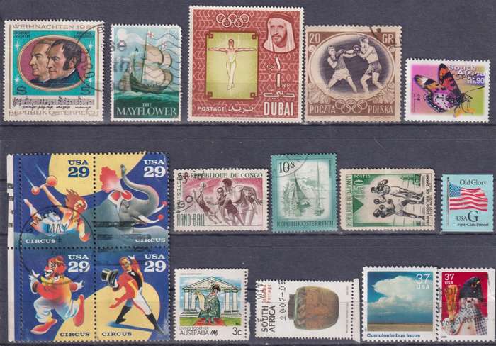 Stamps Mix World Card