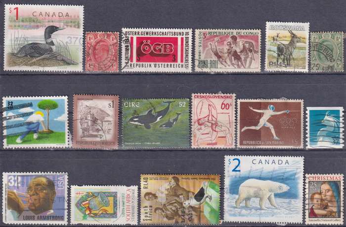 Stamps Mix World Card