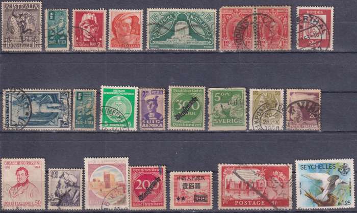 Stamps Mix World Card