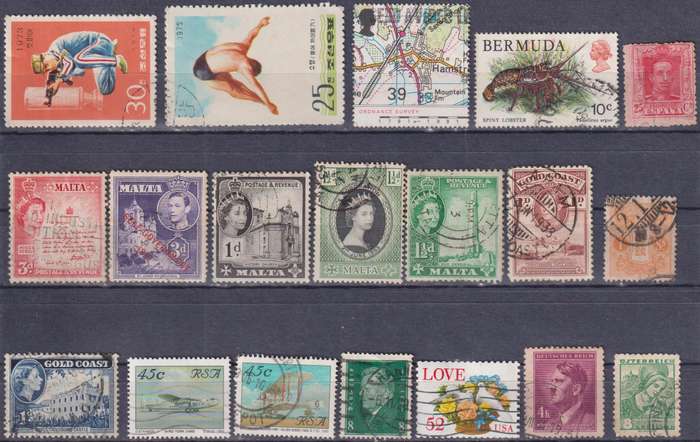 Stamps Mix World Card