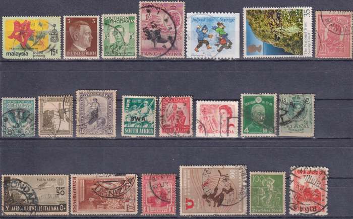 Stamps Mix World Card