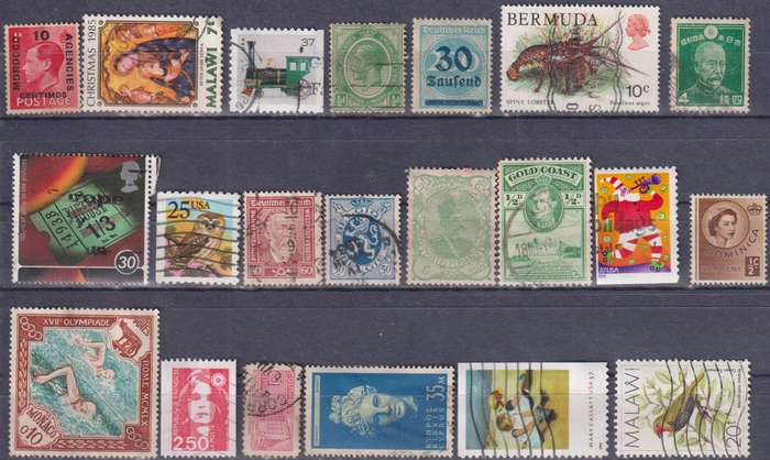 Stamps Mix World Card