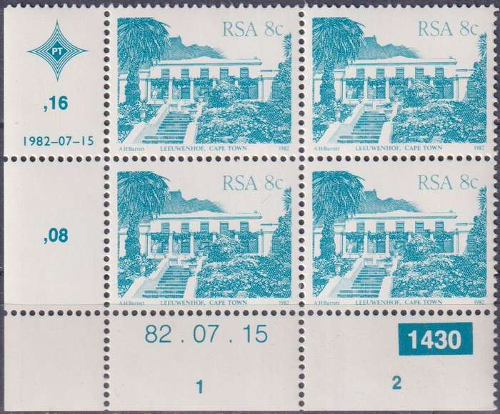 Stamps Control Blocks 1982 -1987 South African Architecture