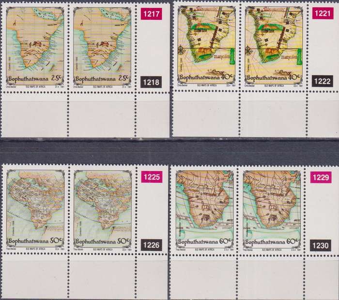 Stamps Control Blocks 1991 Old Maps