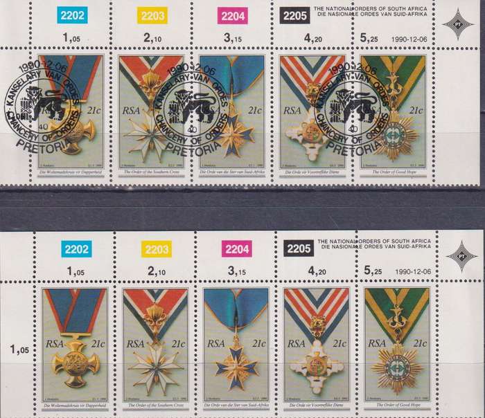Stamps Control Blocks 1990 National Orders