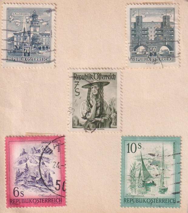 Stamps on Paper Austria