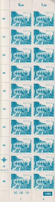 Stamp Control Blocks RSA 1982 -1987 South African Architecture