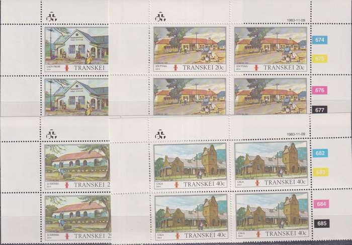 Stamp Control Blocks Transkei 1983 Transkei Post Offices