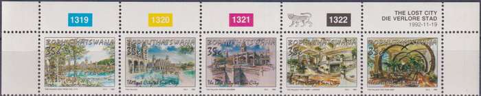 Stamp Control Blocks Bophuthatswana 1992 The Lost City Complex, Sun City