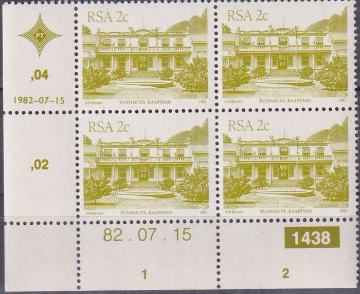 Stamps Control Blocks 1982 -1987 South African Architecture
