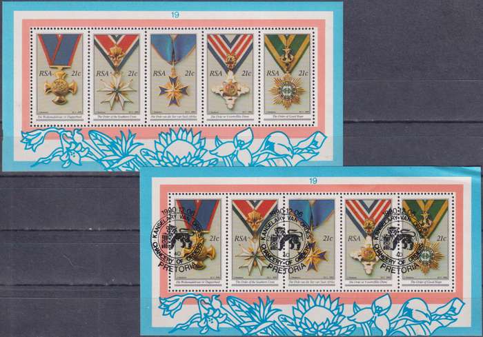 Stamps Control Blocks RSA 1990 National Orders