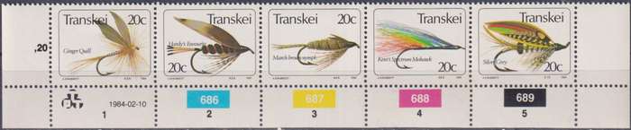 Stamps Control Blocks Transkei 1984 Fishing Flies