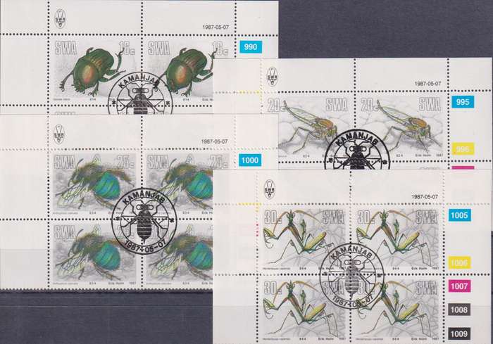 Stamp Control Blocks 1987 Useful Insects