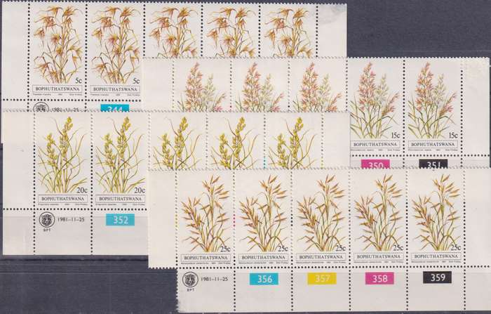 Stamps Control Blocks 1981 Indigenous Grasses