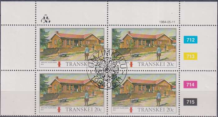 Stamps Control Blocks Transkei 1984 Transkei Post Offices