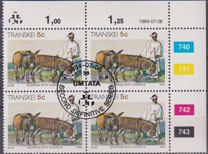 Stamps Control Blocks Transkei 1984 Xhosa Culture