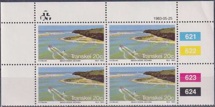 Stamps Control Blocks Transkei 1983 Tourism