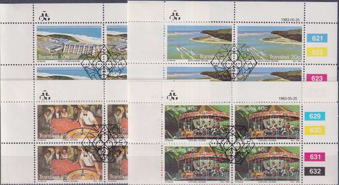 Stamps Control Blocks Transkei 1983 Tourism