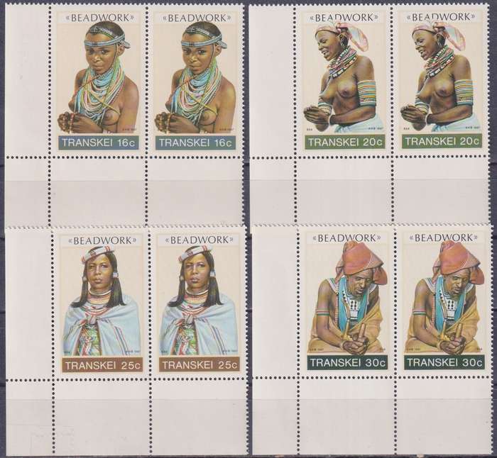 Stamp Control Blocks Transkei 1987 Transkei Beadwork