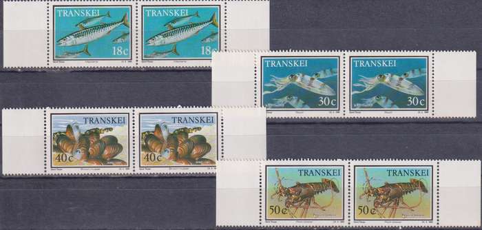 Stamp Control Blocks Transkei 1989 Marine Life