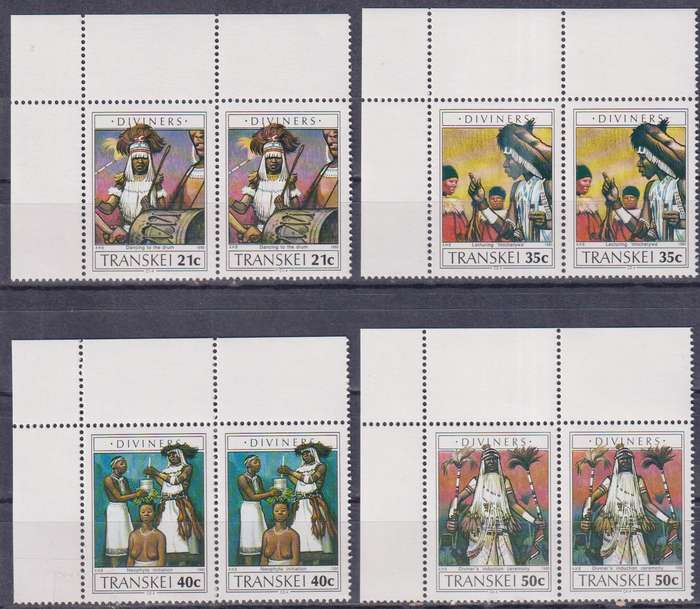 Stamp Control Blocks Transkei 1990 Diviners