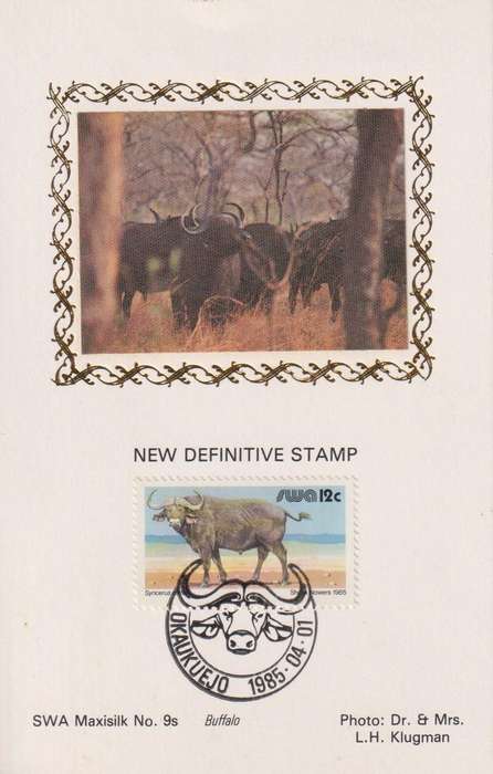 Stamps SWA Silk 1985 Wild Mammals