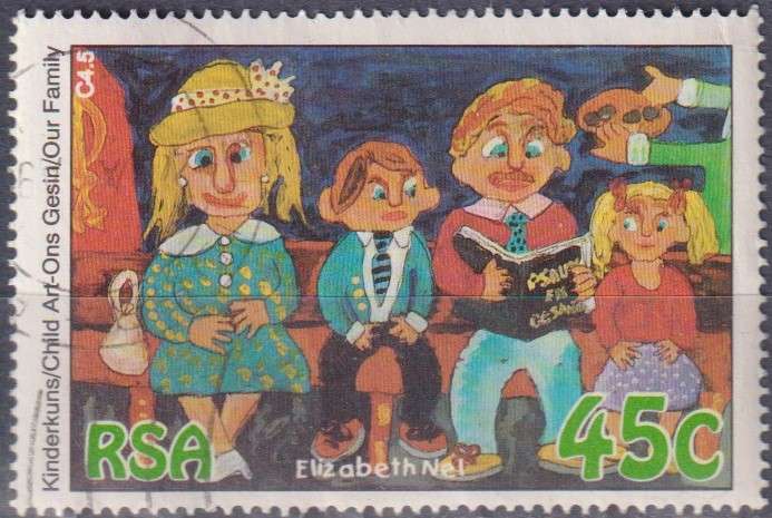 Stamps RSA 1994 International Year of the Family. Children's Paintings