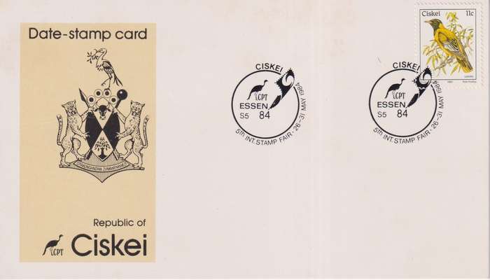 Fist Day Stamp Card Ciskei