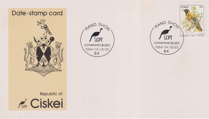 Fist Day Stamp Card Ciskei