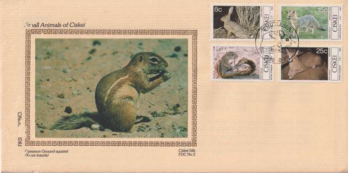 FDC Silk Cover Limited Addition Ciskei 1982 Local Mammals