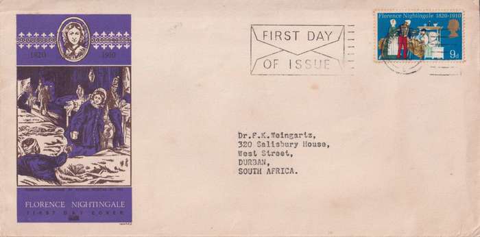 FDC/ Postal History Florence Nightingale