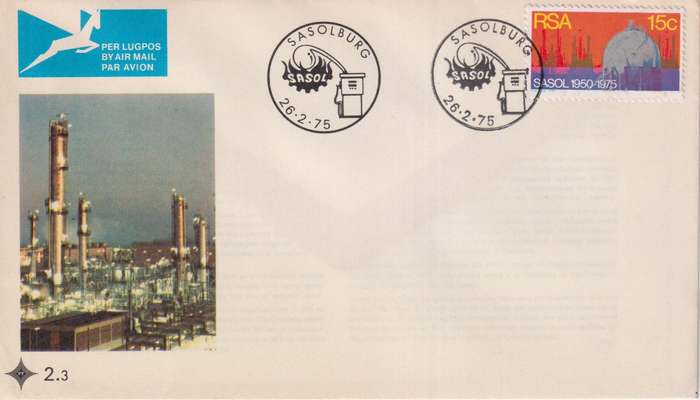 FDC RSA 1975 The 25th Anniversary of South African Coal, Oil and Gas Corporation Ltd (SASOL)