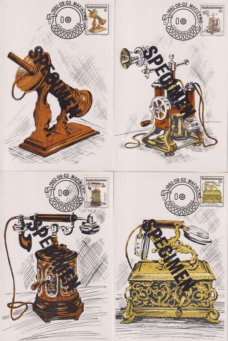 Maxi Card Set of 4 Limited addition 1982 History of the Telephone