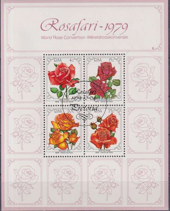 Stamp Control Blocks 1979 Rosafari 1979 World Rose Convention, Pretoria