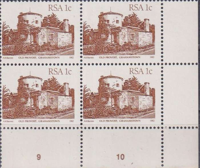 Stamp Control Blocks RSA 1982 -1987 South African Architecture