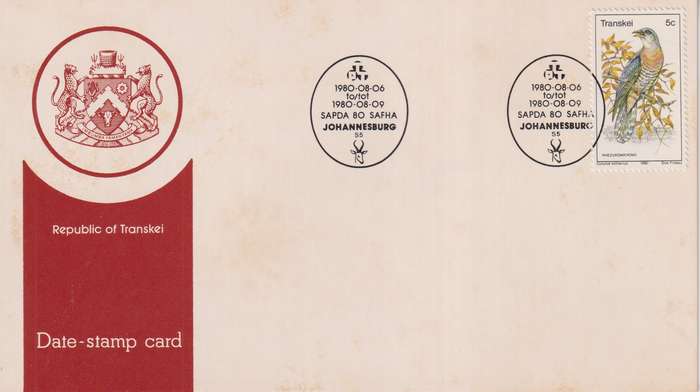 Stamps Date Stamp card Transkei