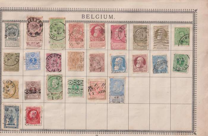 Stamps on paper Mix World