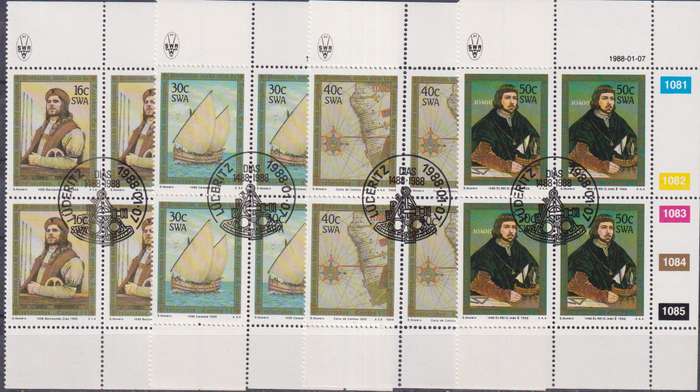 Stamps 1988 The 500th Anniversary of Discovery of Cape of Good Hope by Bartolomeu Dias