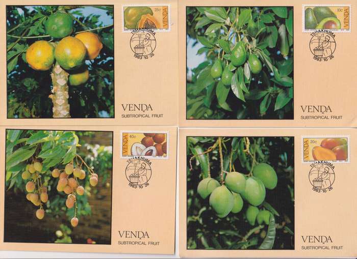 Maxi Card Set of 4 1983 Fruits (Packs Of 10 Bid per pack to take all)