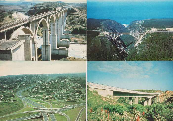 Maxi Card Set of 4 RSA 1984 South African Bridges