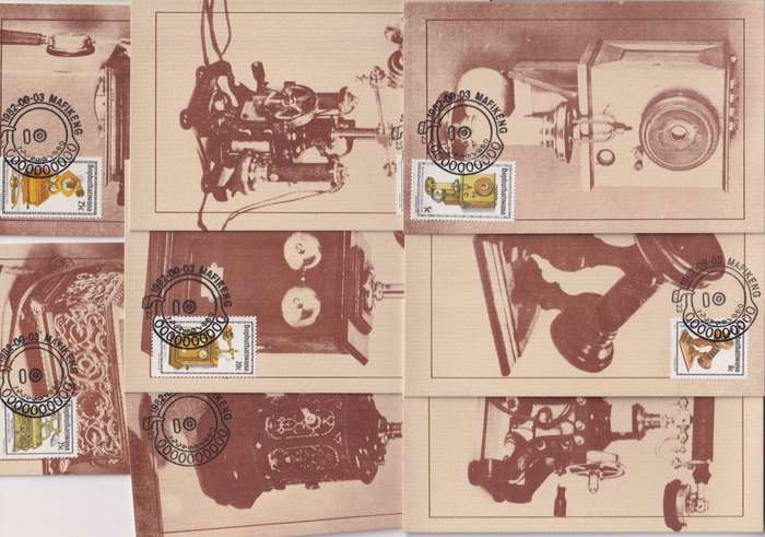 Limited Edition Maxi Card Set of 8 1981 History of the Telephone