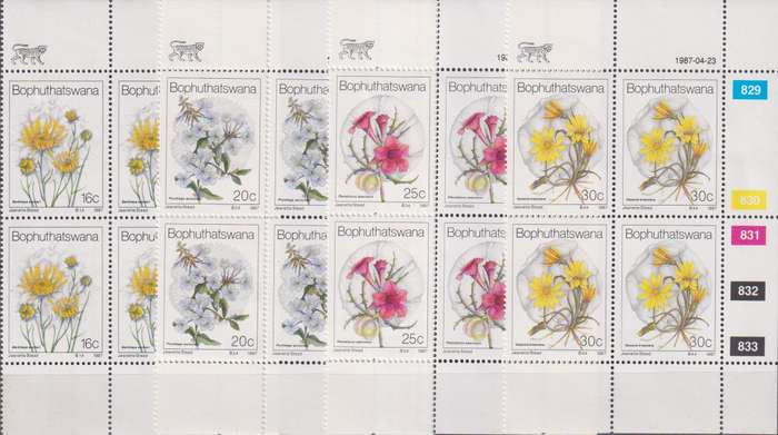 Stamp Control Blocks Bophuthatswana