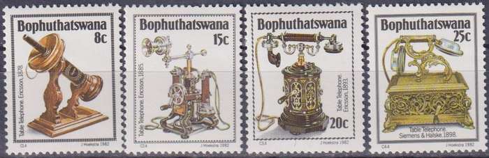 Stamps Bophuthatswana 1982 History of the Telephone