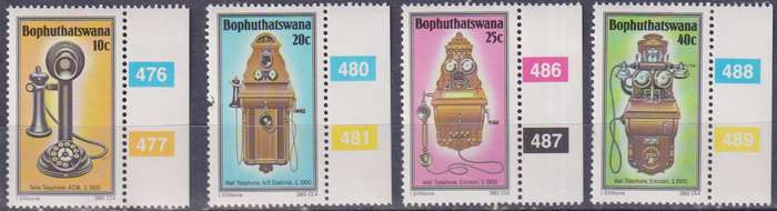 Stamps Bophuthatswana 1984 History of the Telephone