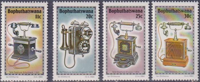 Stamps Bophuthatswana 1984 History of the Telephone