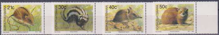Stamps Bophuthatswana 1990 Small Mammals