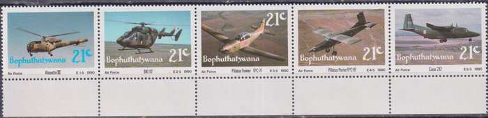 Stamps Bophuthatswana 1990 Bophuthatswana Air Force