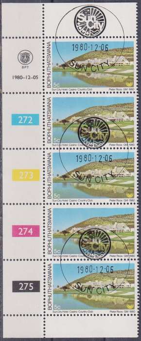 Stamp Control Blocks Bophuthatswana 1980 Tourism - Sun City